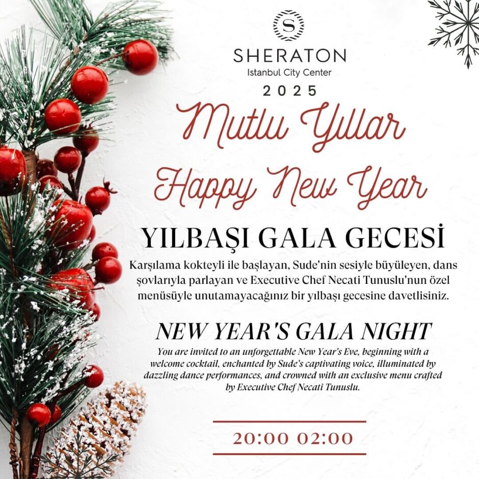 Sheraton İstanbul City Center Yılbaşı Programı